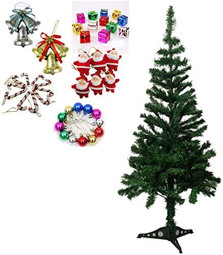 Sesonby 4 feet Long Artificial XMass Christmas Tree and 42 pcs Hangings Ornaments - Image 1