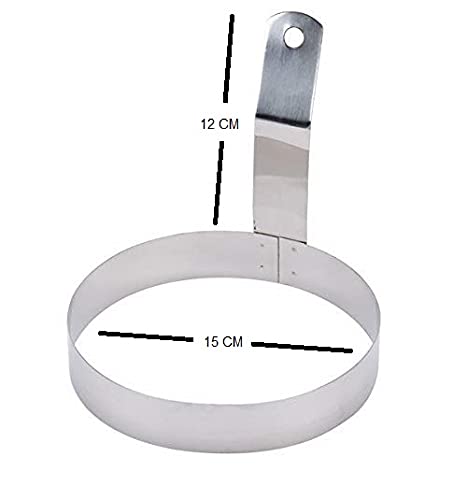 Dynore Stainless Steel Round Egg Ring Large- 6 inch - Image 3