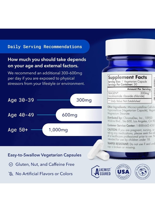 TRU NIAGEN - Patented Nicotinamide Riboside NAD+ Supplement