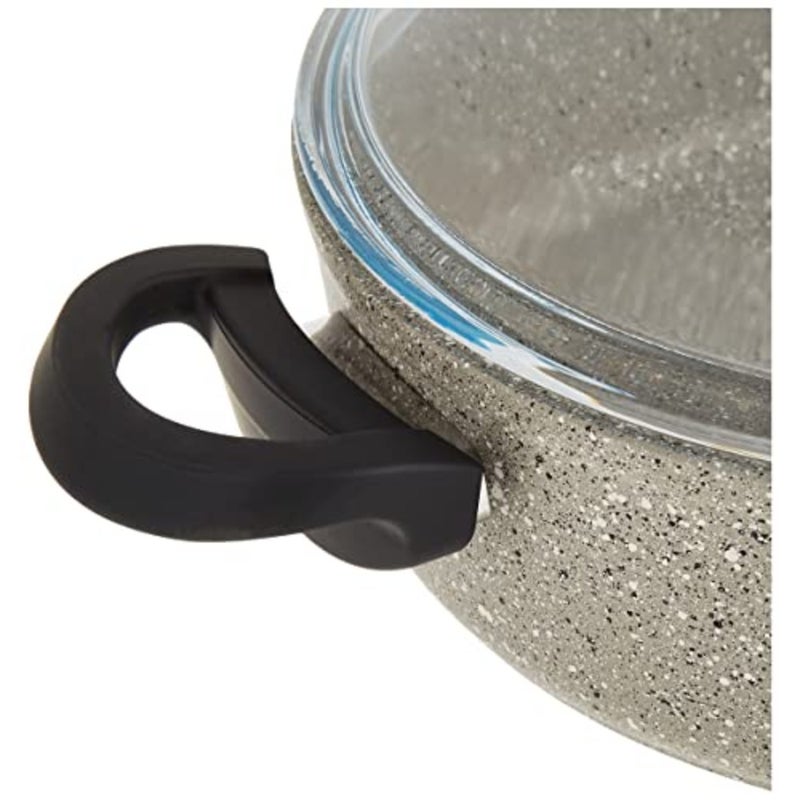 Granitec 28 cm Low Casserole, Grey Premium Turkish Design, Non-Stick, Rust-Free, Durable - Image 4