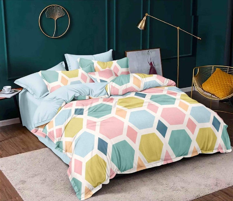 RRC Super Soft Microfiber Cotton Single Duvet Cover/Comforter Cover/Rajai Cover/Blanket Cover/Quilt Cover Single Size 60X90(Inches) with Zipper with Four Corner Ties - Image 1