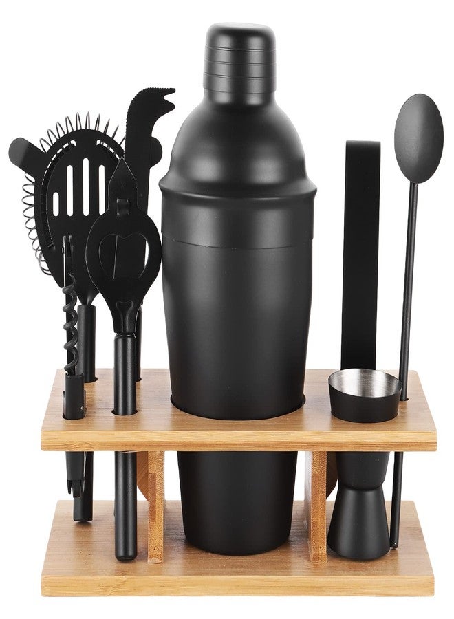 JNWINOG 9Pcs-Cocktail Shaker Set Bartending Kit Cocktail Bar Set Cocktail Mix Drink Making Kit Professional Bar and Home Drink Bar Tools for Bartender (Matte Black) - Image 1