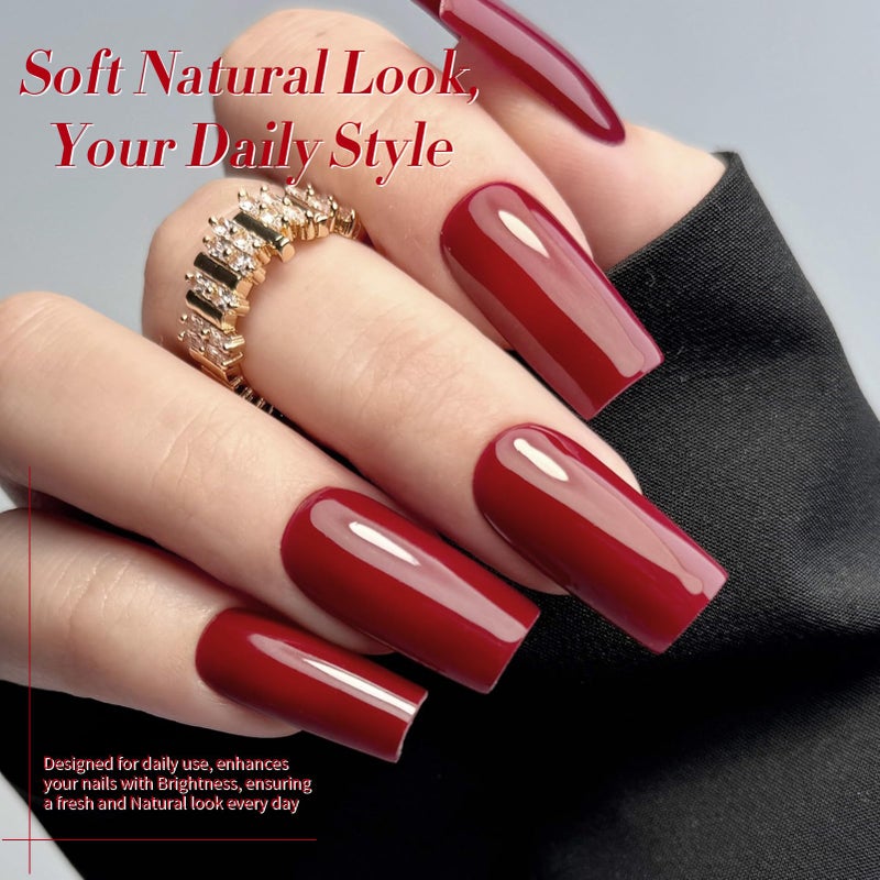 Born Pretty Red Gel Nail Polish Fall Winter 6 Colors Dark Red Burgundy Blood Cherry Wine Red Gel Nail Polish Soak Off Gel Polish Nail Art Design Manicure Salon DIY Home 7ml - Image 3