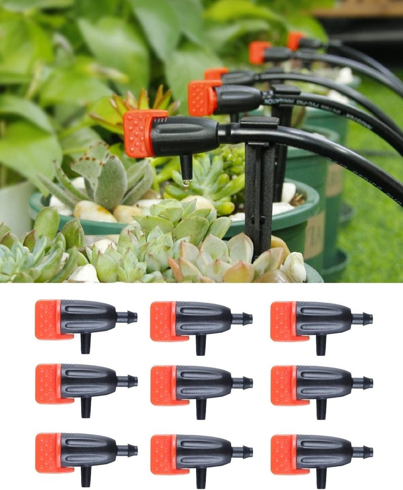 Azonee Garden Irrigation Dripper, 30 Pack Adjustable Drip Emitters, Garden Succulent Watering Dripper Sprinkler for 4mm/7mm Hose, Ideal for Home Succulents, Plants, Lawn, Flower Irrigation System - Image 1