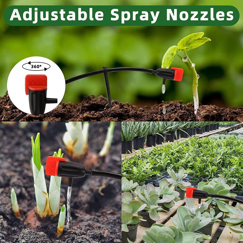 Azonee Garden Irrigation Dripper, 30 Pack Adjustable Drip Emitters, Garden Succulent Watering Dripper Sprinkler for 4mm/7mm Hose, Ideal for Home Succulents, Plants, Lawn, Flower Irrigation System - Image 2