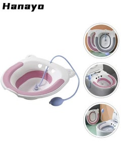 Hanayo Sitz Baths for toilet Seat Bidet Postpartum Care Basin Sitz Baths for toilet Seat with Flusher Pregnant Women Cleanse Vagina or Anal Region Best with Soothics Sitz Bath Soak ﻿  - Image 1