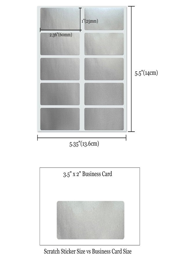 MR-LABEL Mr- Label - 300 Pcs 1"x2.36" Rectangle Scratch Off Stickers - DIY Stickers for Gender Reveal DIY Lottery| Reward Programs | Scratch Tickets (Silver) - Image 2