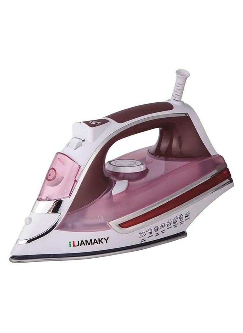 Jamaky Italy - مكواة كهربائية بتكنولوجيا ايطالية 2800 واط ، و 360مل سعة لتخزين الماء ،  لكوي الملابس بشكل أسرع وإتقان موديل JMK1036 - Image 1