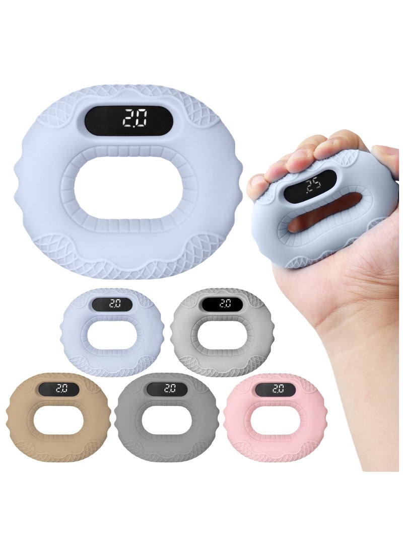 SOLARAE Smart Silicone Grip Strengthener with Built-in Counter, Bluetooth Connection for Video Control, Hand Grip Strengthener, Perfect for Fitness, Rehabilitation and Hand Strengthening (blue) - Image 1