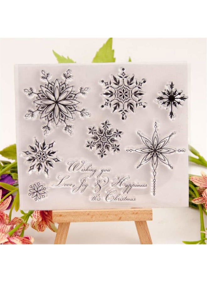 arriettycraft Merry Christmas Christmas Snowflakes Sayings Verses Clear Stamps for Christmas Cards Making Decoration and Scrapbooking Rubber Stamps for Craft - Image 3