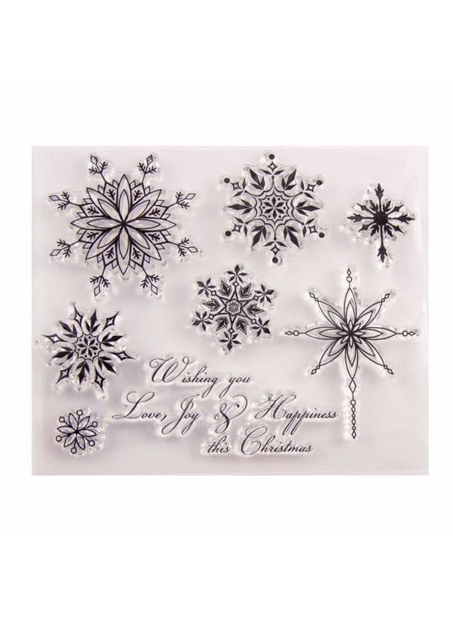 arriettycraft Merry Christmas Christmas Snowflakes Sayings Verses Clear Stamps for Christmas Cards Making Decoration and Scrapbooking Rubber Stamps for Craft - Image 1
