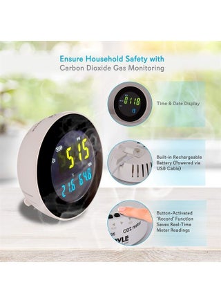 Smart Indoor Air Quality Monitor - Digital Hygrometer Thermometer Test Gauge, Air Tester for Home, Pollution Sensor Detector, Carbon Dioxide Meter, Temperature and Humidity Tester Kit -PCO2MT05 - pzsku/ZD4DBC670F4C388B646C9Z/45/_/1687552311/1445648b-1829-468c-836f-203af0c9cc91