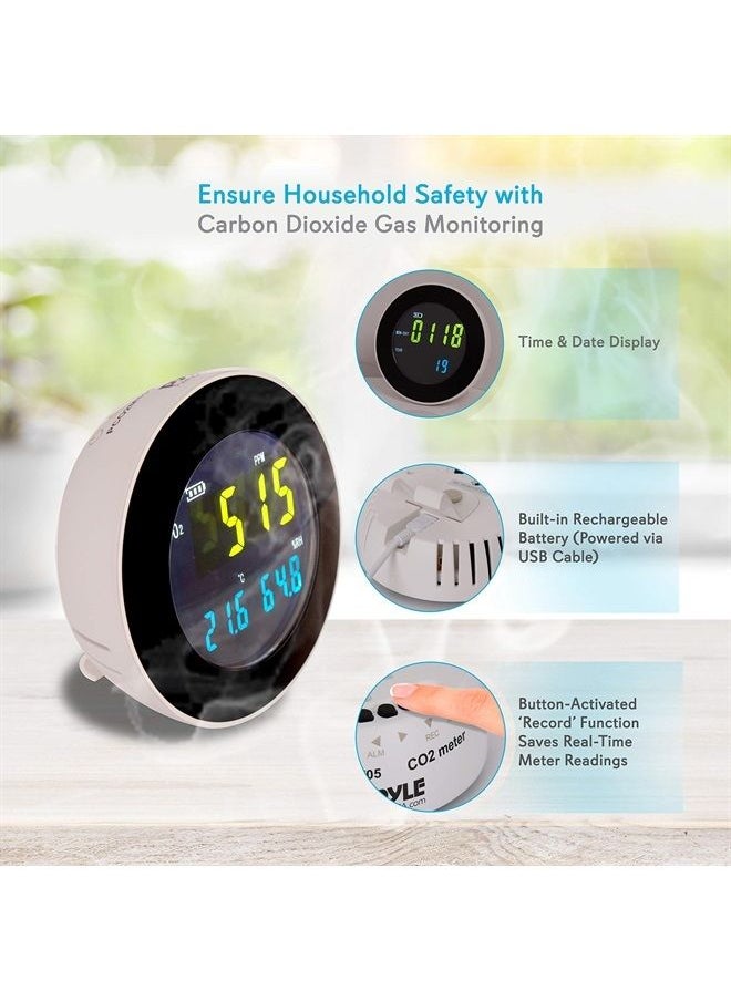 Smart Indoor Air Quality Monitor - Digital Hygrometer Thermometer Test Gauge, Air Tester for Home, Pollution Sensor Detector, Carbon Dioxide Meter, Temperature and Humidity Tester Kit -PCO2MT05