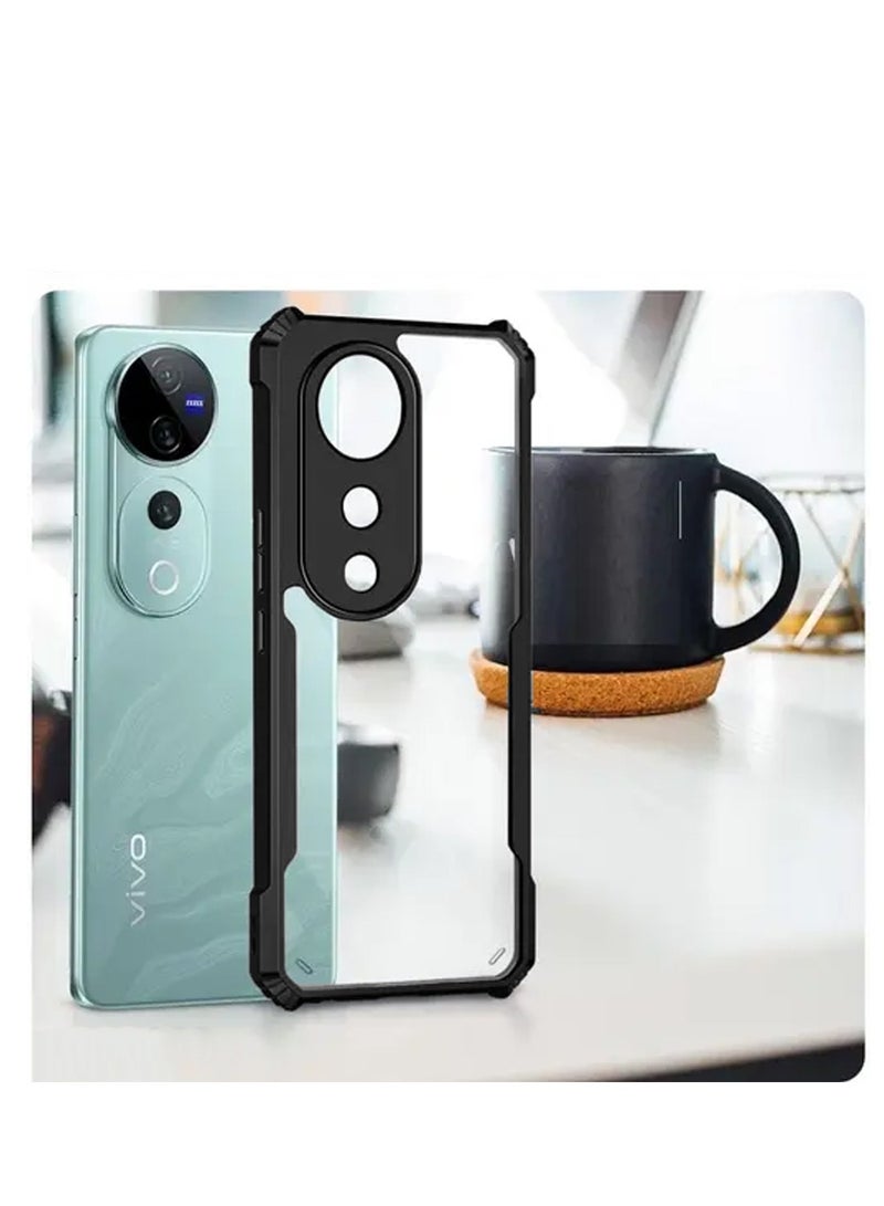 Wtech Vivo V40 / V40 Pro 5G 2024 Hybrid TPU Silicone With Raised Armour Bumpers Slim Case Cover - Black - Image 4