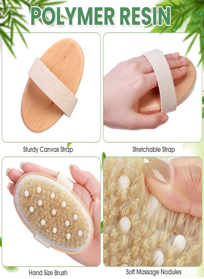 Gejoy 10 Pcs Dry Brushing Body Brush Exfoliating Brush with Massage Nodule Dry Skin Body Scrubber for Shower Bath Back Circulation Improvement Dead Skin Remove Beauty Exfoliator(4.92 x 2.56 Inches) - Image 3