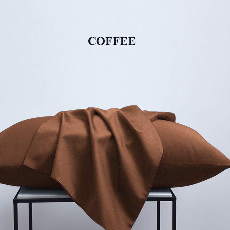 NTBAY Queen Pillowcase Set - 4 Pack Brushed Microfiber 20x30 Pillowcases - Soft  Wrinkle-Free  Fade-Resistant  Stain-Resistant  Brown Pillowcases with Envelope Closure - 20x30 Inches  Brown - Image 4
