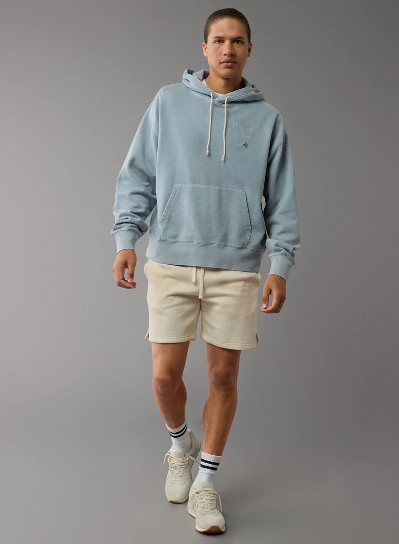 امريكان ايجل Logo Graphic Drawstring Pullover Hoodie