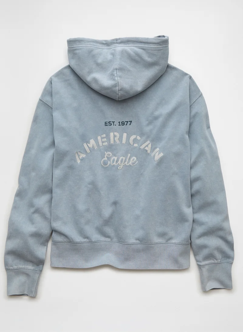 امريكان ايجل Logo Graphic Drawstring Pullover Hoodie