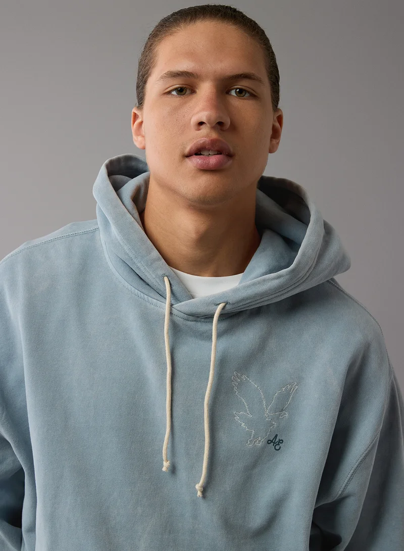 امريكان ايجل Logo Graphic Drawstring Pullover Hoodie