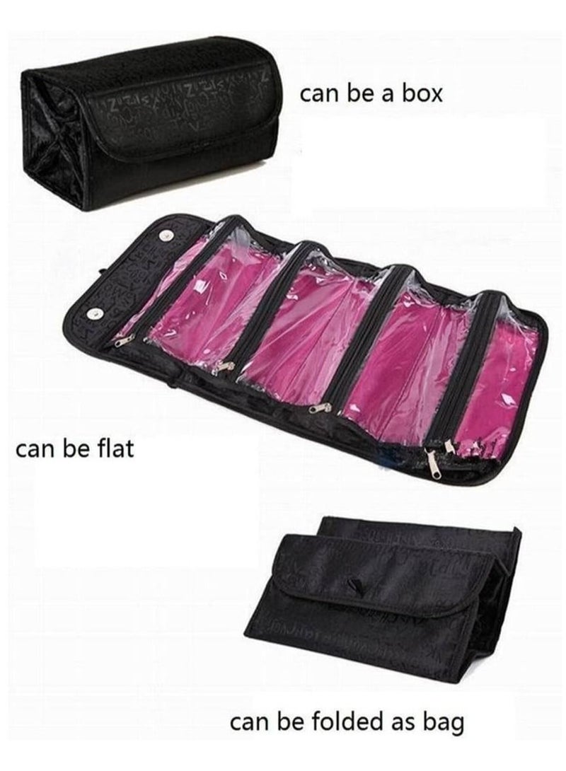 Rubik Hanging Roll Travel Toiletry Bag Large Capacity - Image 2
