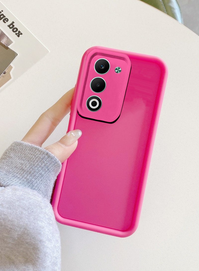 Wtech Oppo A5 5G 2025 Premium Soft Liquid Silicone Full Protective Raised Lips Edges and Camera Case Cover (MCRPSN) - Hot Pink - Image 2