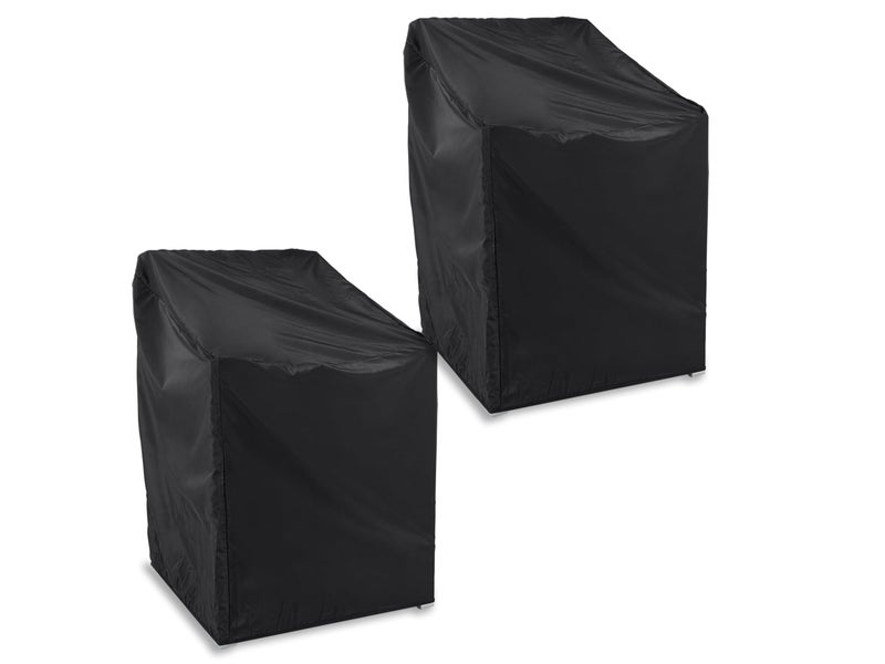 Covermates Classic Outdoor Chair Cover â€“ Heavy-Duty 12-Gauge Vinyl Patio Chair Protector, Weather-Resistant, Elastic Hem, Fits Most Garden & Deck Chairs, 26W x 34D x 35H - Set of 2 - Image 1