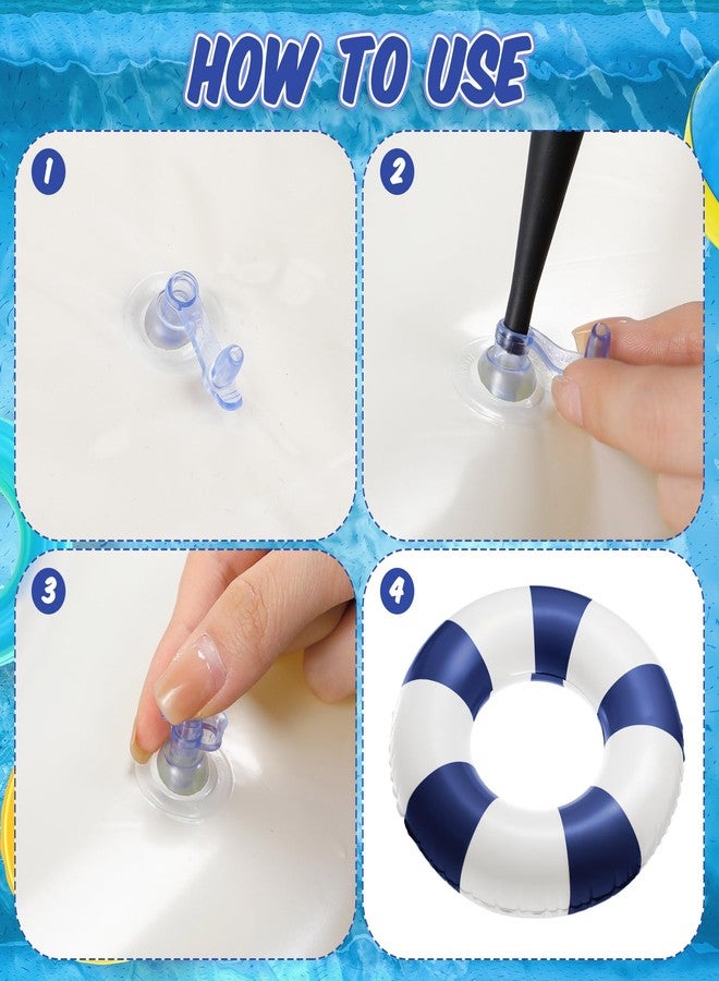 Arrowbash مجموعة أروباش المكونة من 3 قطع من عوامات حمام السباحة العملاقة القابلة للنفخ بطول 47 بوصة، أنابيب عائمة كلاسيكية مخططة مناسبة للمراهقين والبالغين، أنبوب داخلي قابل للنفخ للسباحة - Image 4