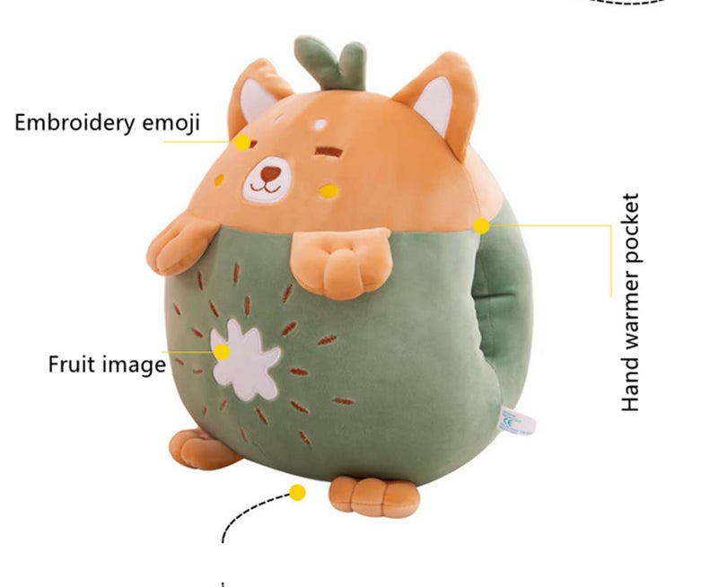 YUDONG 15" Kids Stuffed Animals Travel Blanket and Pillow Set,Cute Dog Plush Pillow with Hand Warmer Design,Perfect for Travel, Camping, Home and Office. - Image 2