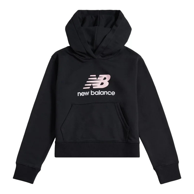 New Balance Black FT Stacked Logo Hoodie for Women | Best Price UAE