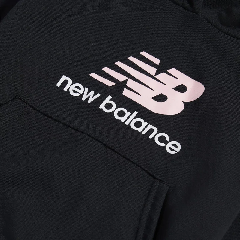 New Balance Black FT Stacked Logo Hoodie for Women | Best Price UAE