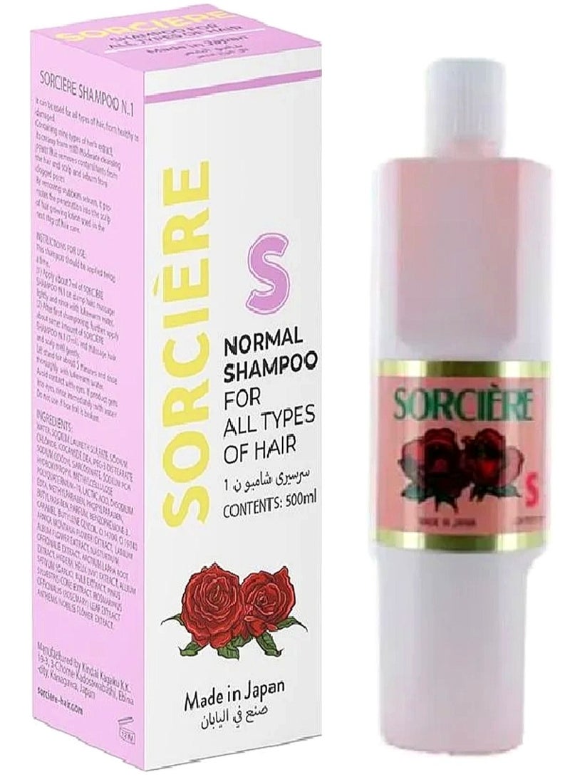 Sorciere Intensive Care Shampoo Revitalizes Damaged Hair with 9 Flower and Herbal Extracts - 500ml