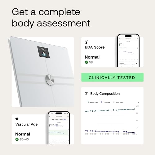 WITHINGS Body Comp - Scale for Body Weight and Complete Body Analysis, Wi-Fi & Bluetooth, Baby Weight Scale, Digital Scale, Accurate Visceral Fat, Heart Health, Scales Compatible with Apple, FSA/HSA - Image 2