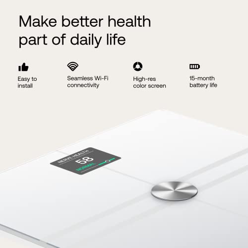 WITHINGS Body Comp - Scale for Body Weight and Complete Body Analysis, Wi-Fi & Bluetooth, Baby Weight Scale, Digital Scale, Accurate Visceral Fat, Heart Health, Scales Compatible with Apple, FSA/HSA - Image 5