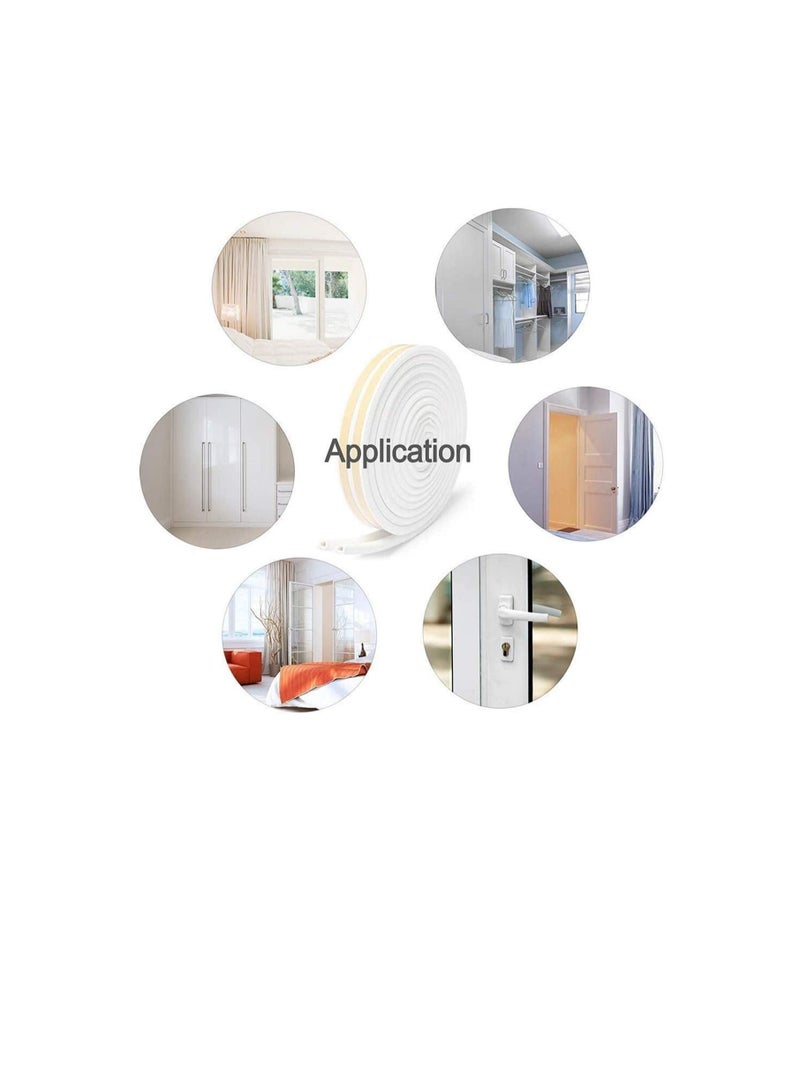 Beorol Sealing Tape Self Adhesive 'E' Profile White 2 x 50Mtrs DTEBE Beorol - Image 3