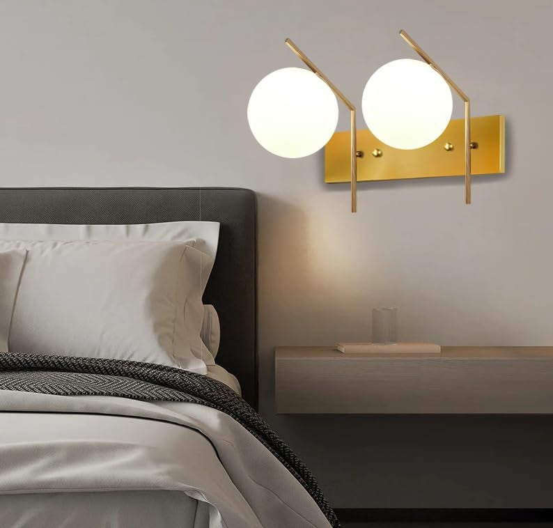 kinis Double Shade Surface Mounted Inclined Design Wall Light/Wall Lamp/Wall Sconces for Living Room Wall Lamp for Bedroom Wall Light to Décor (with Bulb) - Image 1