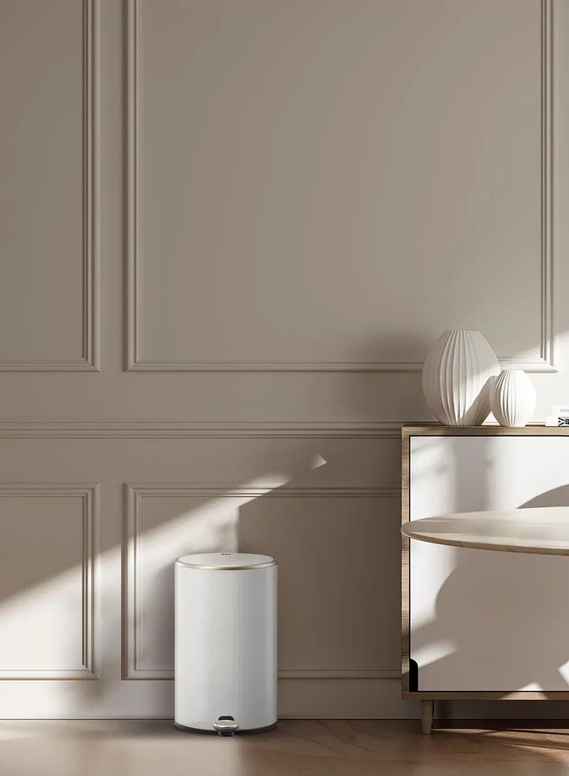 EKO COSMO SERIES | Brushed Matte Finish | Soft-Closing | Fingerprint-Resistant | Round Deluxe Pedal Trash & Garbage Bin | Compact Design Versatile For Tight Spaces | Multiple Sizes | 12 Liters  - Image 2