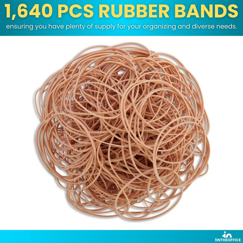 1InTheOffice Rubber Band #19, Heavy Duty Rubber Bands, Beige, Size 19, 1640 Pack - Image 4