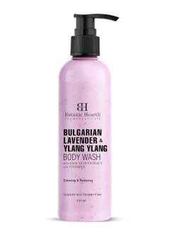 Botanic Hearth Botanic Hearth Bulgarian Lavender and Ylang Ylang Body Wash with Vitamin E Sage Leaf Extracts Calming and Relaxing Sulphate and Paraben Free Shower Gel for Men and Women 245ml  - Image 1