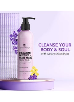 Botanic Hearth Botanic Hearth Bulgarian Lavender and Ylang Ylang Body Wash with Vitamin E Sage Leaf Extracts Calming and Relaxing Sulphate and Paraben Free Shower Gel for Men and Women 245ml  - Image 2