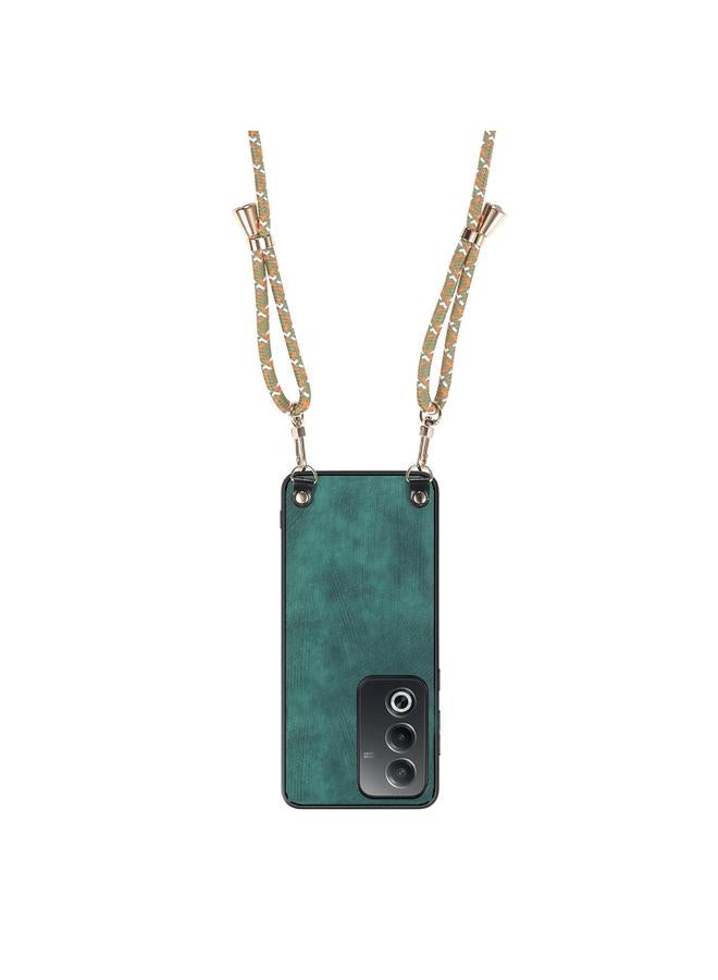 S-TOP Case For OPPO A57 4G Vintage Leather PC Back Cover Phone Case with Crossbody Strap - Image 3
