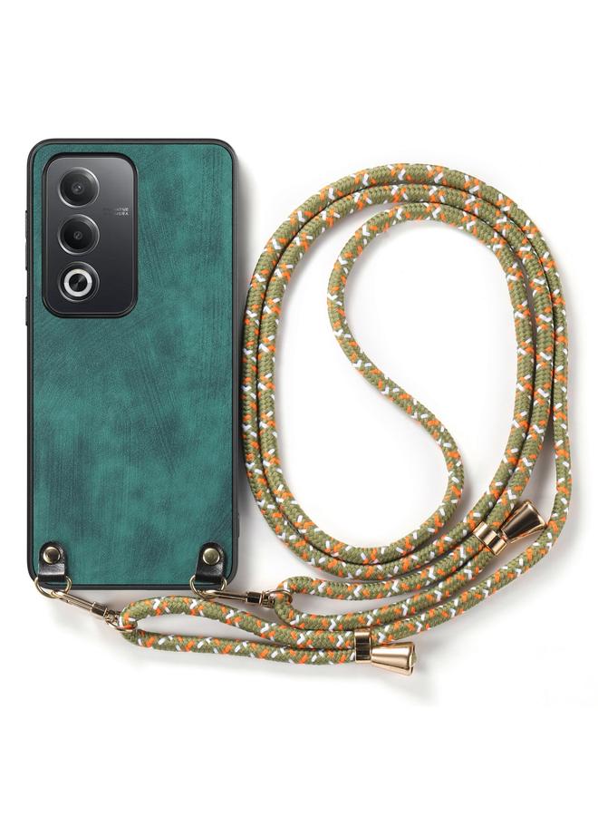 S-TOP Case For OPPO A57 4G Vintage Leather PC Back Cover Phone Case with Crossbody Strap - Image 2