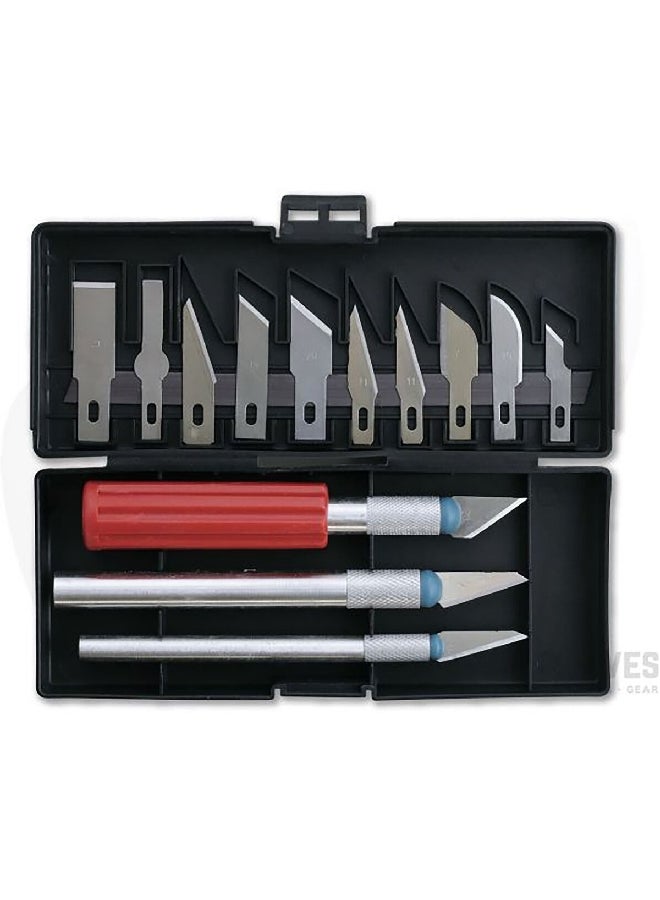 Regal 16-Piece Plastic Coated Ideal Hobby Knife Set Multicolor 61141  - Image 2