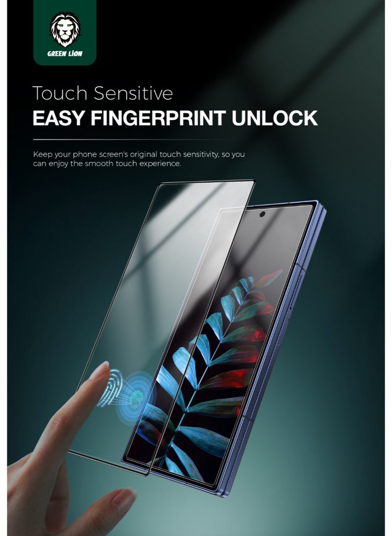 GREEN LION Fold Screen Protection Pack for Z Fold 7 /Anti Peering / Flexible Film / Easy Fingerprint Unlock / Self-Healing Teck - Clear - Image 4
