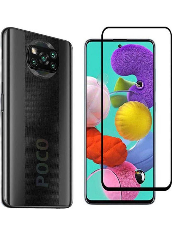 NIBEMINENT Screen Protector For Xiaomi Poco X3 Nfc Frame Black-Clear