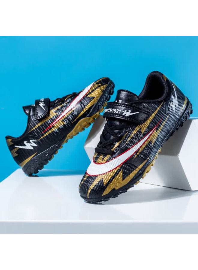 Shuangxing Kids Studded Tf Soccer Shoes Lightweight Durable Professional Training Shoes For Boys And Girls Youth Student Football Cleats For Turf And Grass - Image 2