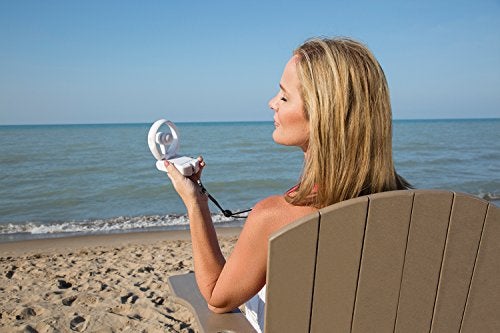 Travelon 3 Speed Personal Folding Fan - White - Image 2