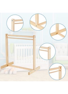Civaner Doll Garment Rack With 10 Pcs Wooden Dolls Clothes Hanger 11.8 Inches Doll Closet Mini Doll Clothes Hangers Doll Wardrobe Furniture Accessories For Dollhouse Supplies  - Image 3