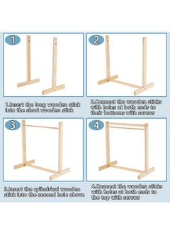 Civaner Doll Garment Rack With 10 Pcs Wooden Dolls Clothes Hanger 11.8 Inches Doll Closet Mini Doll Clothes Hangers Doll Wardrobe Furniture Accessories For Dollhouse Supplies  - Image 4