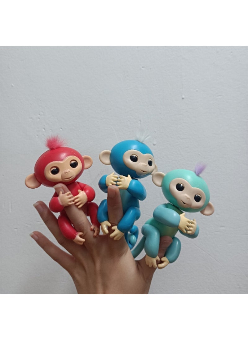 Generic - Interactive Finger Monkey Toy for Kids Blue - Image 1