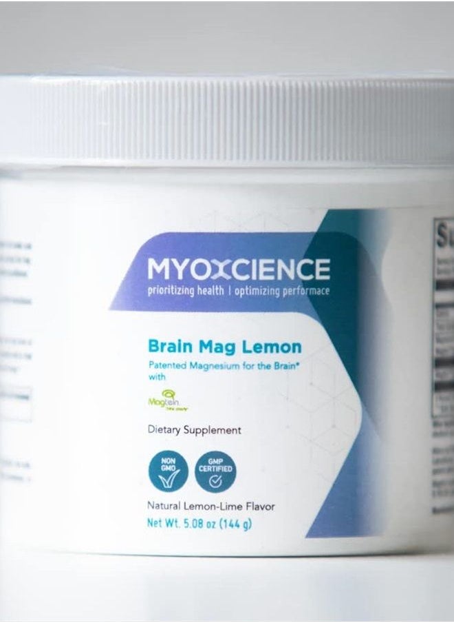 MYOXCIENCE - Brain Mag Magnesium L-threonate Magtein & Magnesium glycinate Powder (Lemon) - Image 1